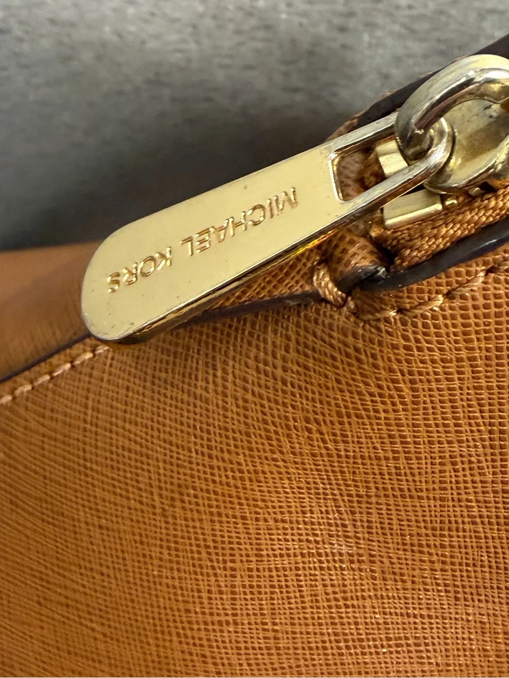 Michael Kors Brown Saffiano Leather Satchel Crossbody Bag - Picture 4 of 9